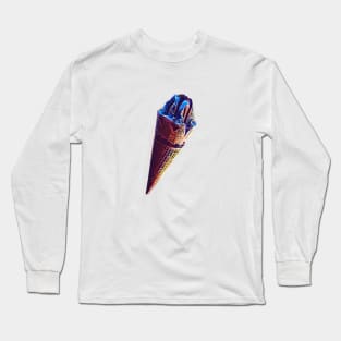 Blue cosmic ice-cream cone waffle Long Sleeve T-Shirt